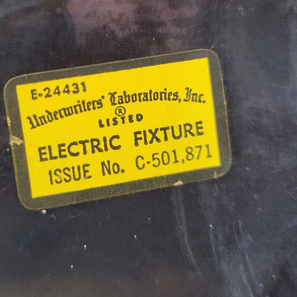 VINTAGE UNDERWRITERS LABORATORIES ELECTRIC LIGHT FIXTURE E-24431 LANTERN STYLE - Picture 9 of 9